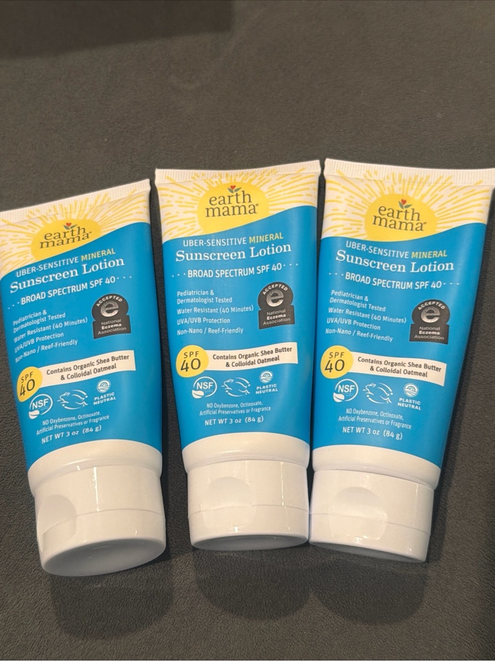 New Earth Mama Uber-Sensitive Mineral Sunscreen SPF 40 Organic Shea Butter3oz.